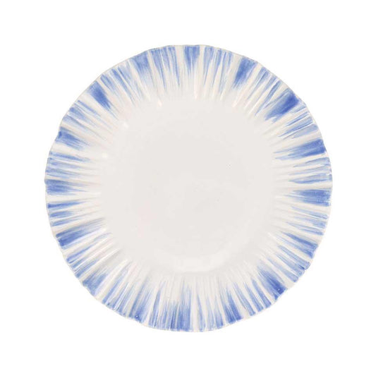 Blue and White European Dinner Plate