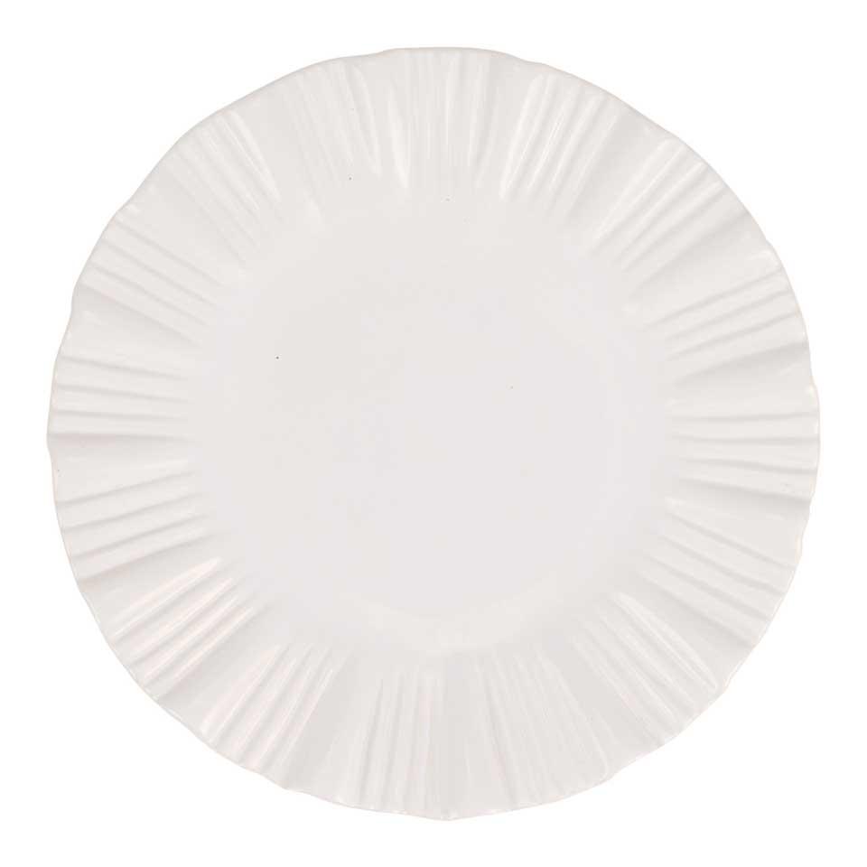 White Small Round Platter