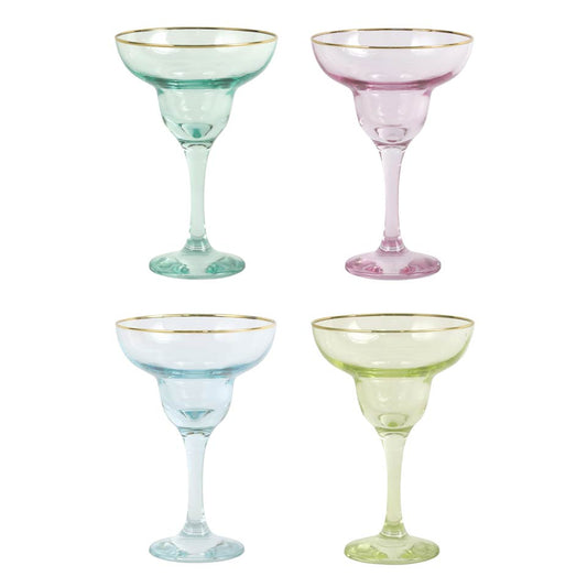 Assorted Margarita Glasses - Set of 4