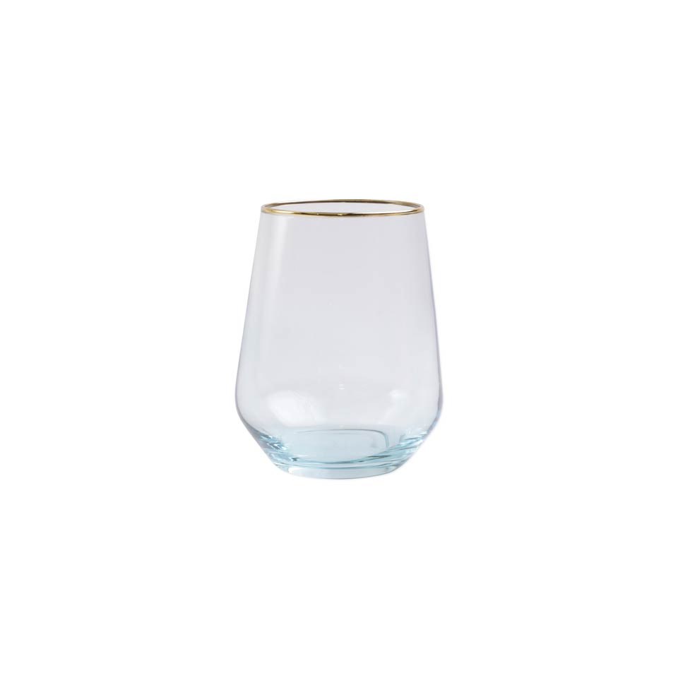Turquoise Stemless Wine Glass