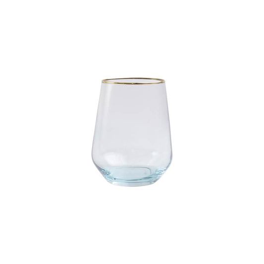 Turquoise Stemless Wine Glass