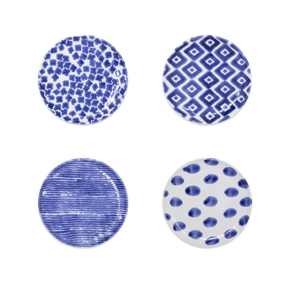 Assorted Cocktail Plates - Set of 4