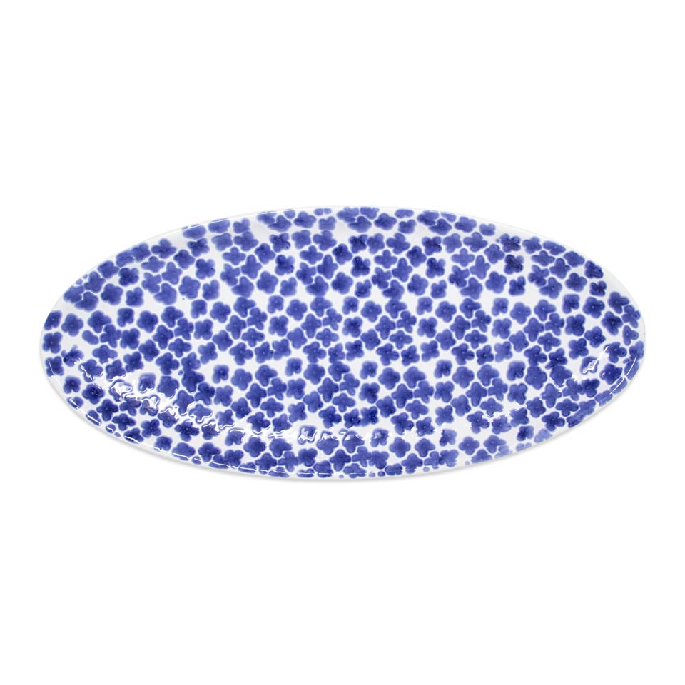 Flower Narrow Oval Platter