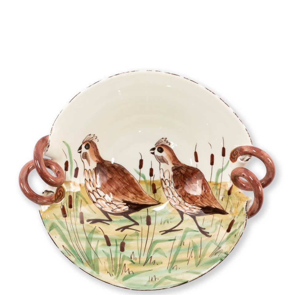 Quail Handled Scallop Bowl
