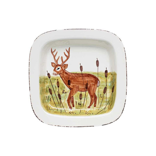 Deer Rimmed Square Platter
