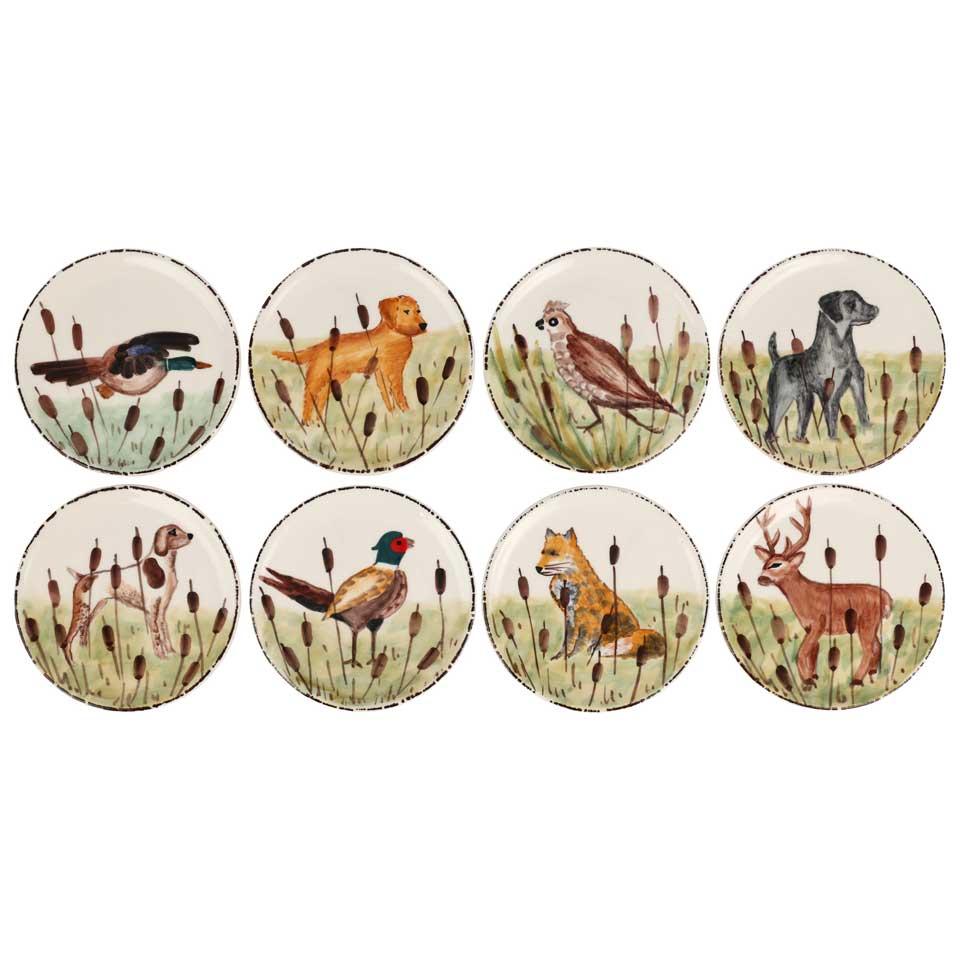 Assorted Canape Plates - Set of 8