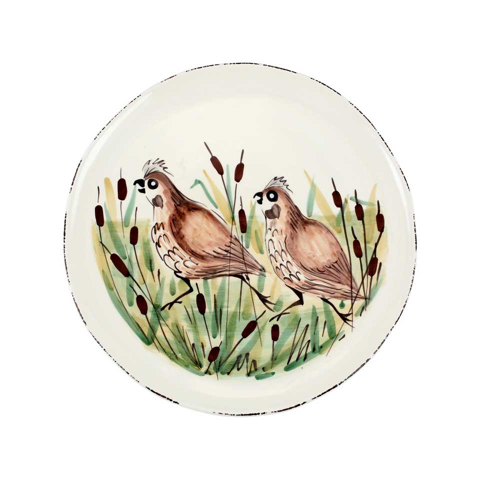 Quail Round Platter