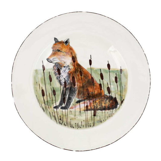 Fox Rimmed Round Platter