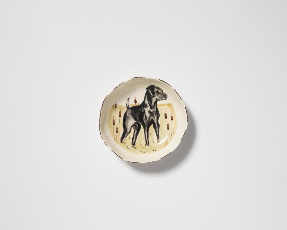 Black Hunting Dog Pasta Bowl