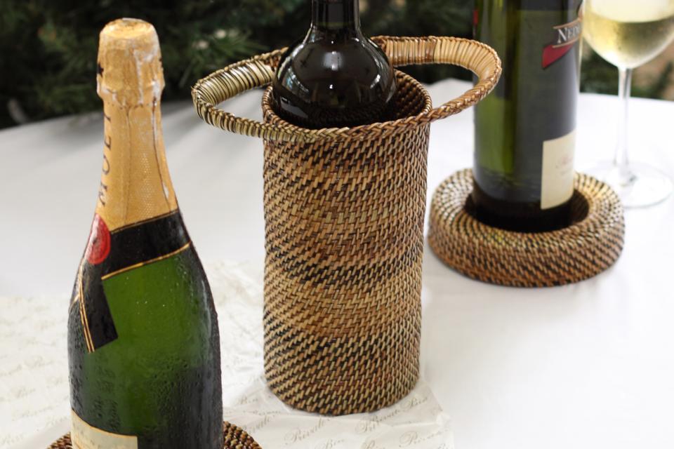 Calaisio Handwoven Wine Bottle Caddy