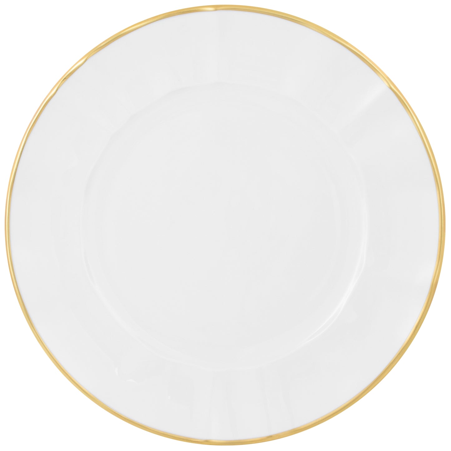 White with Gold Charger