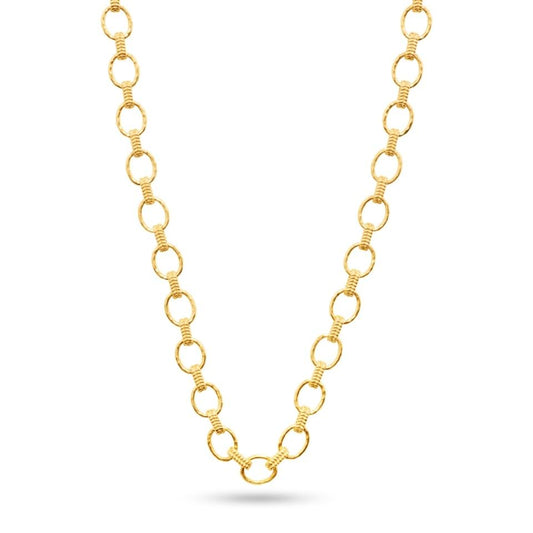 Small Link Necklace, 16" - Gold
