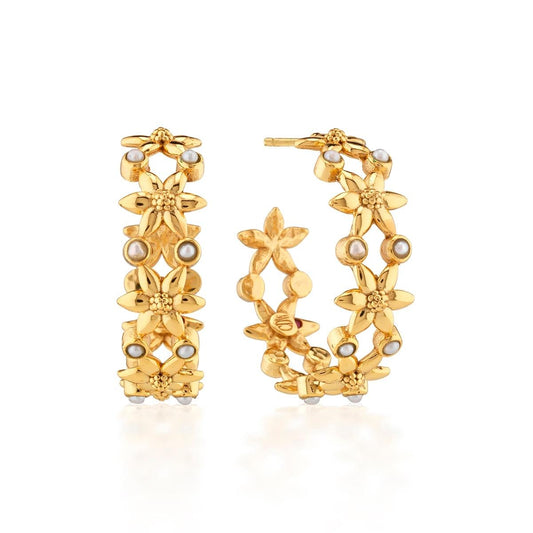 Hoop Earrings - Pearl