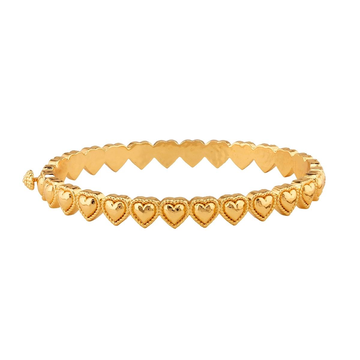 Petite Hinged Bangle, M/L - Gold