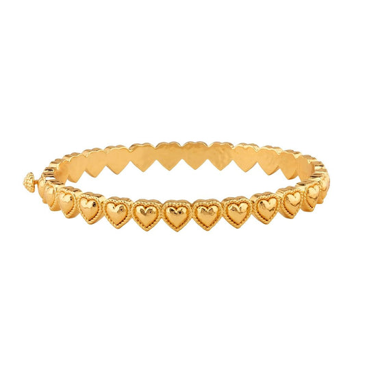Petite Hinged Bangle, M/L - Gold