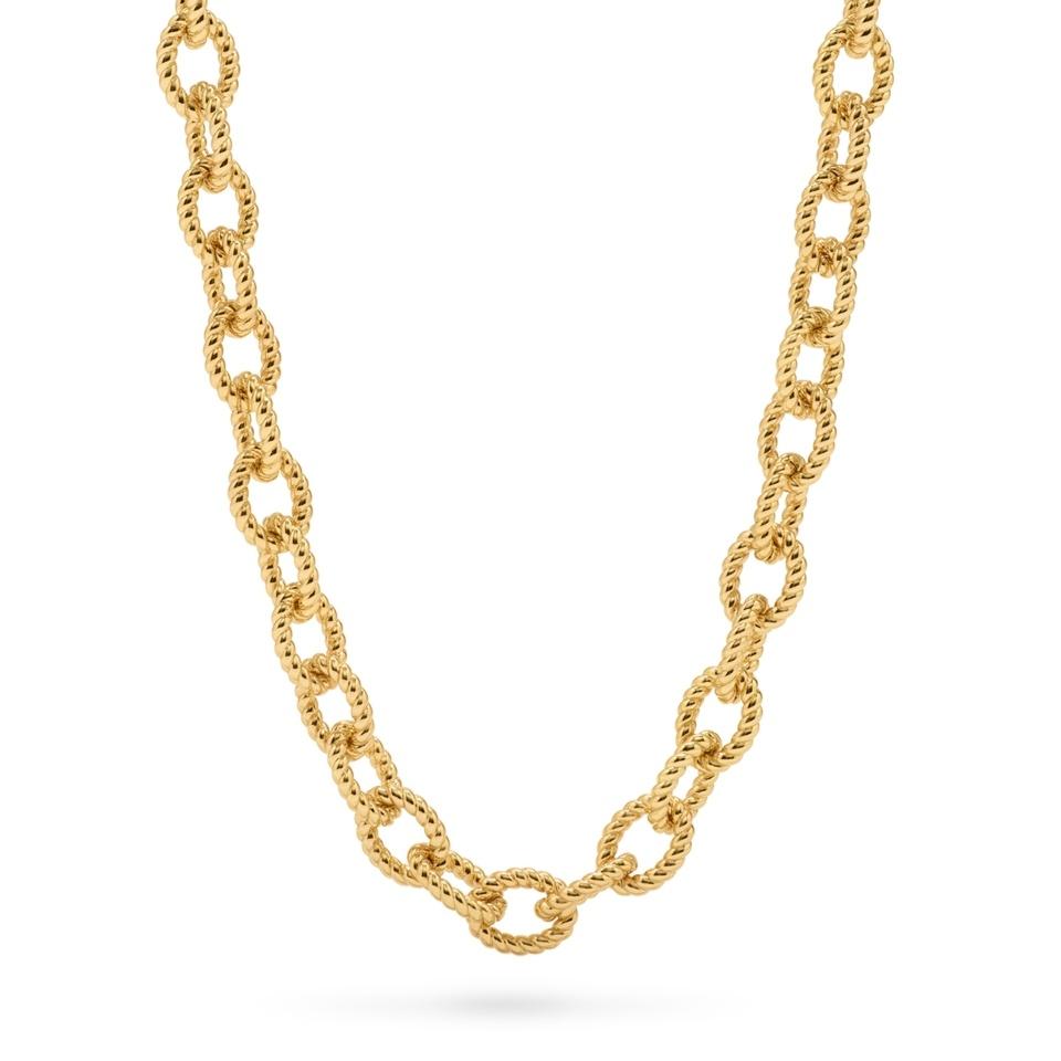 Small Chain Necklace, 18" - Gold