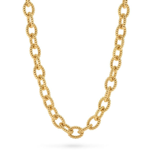 Small Chain Necklace, 18" - Gold