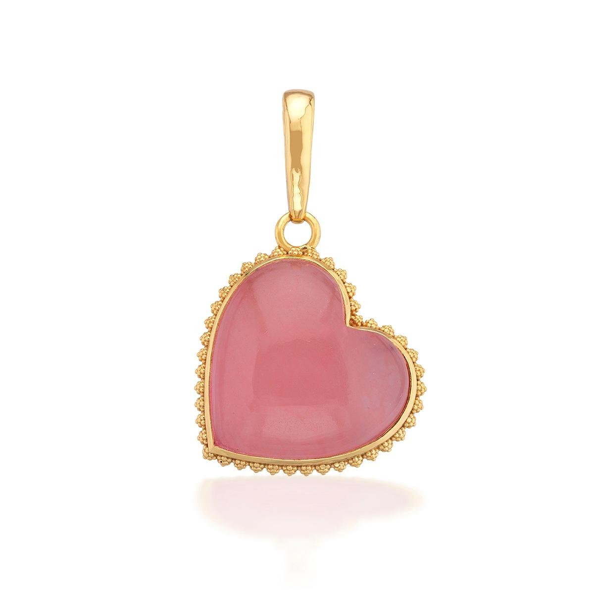 Gem Charm/Pendant - Pink Jade