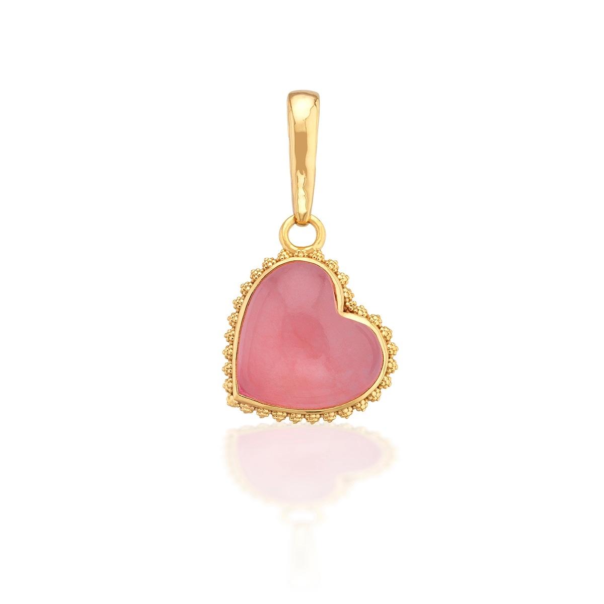 Gem Medium Charm/Pendant - Pink Jade