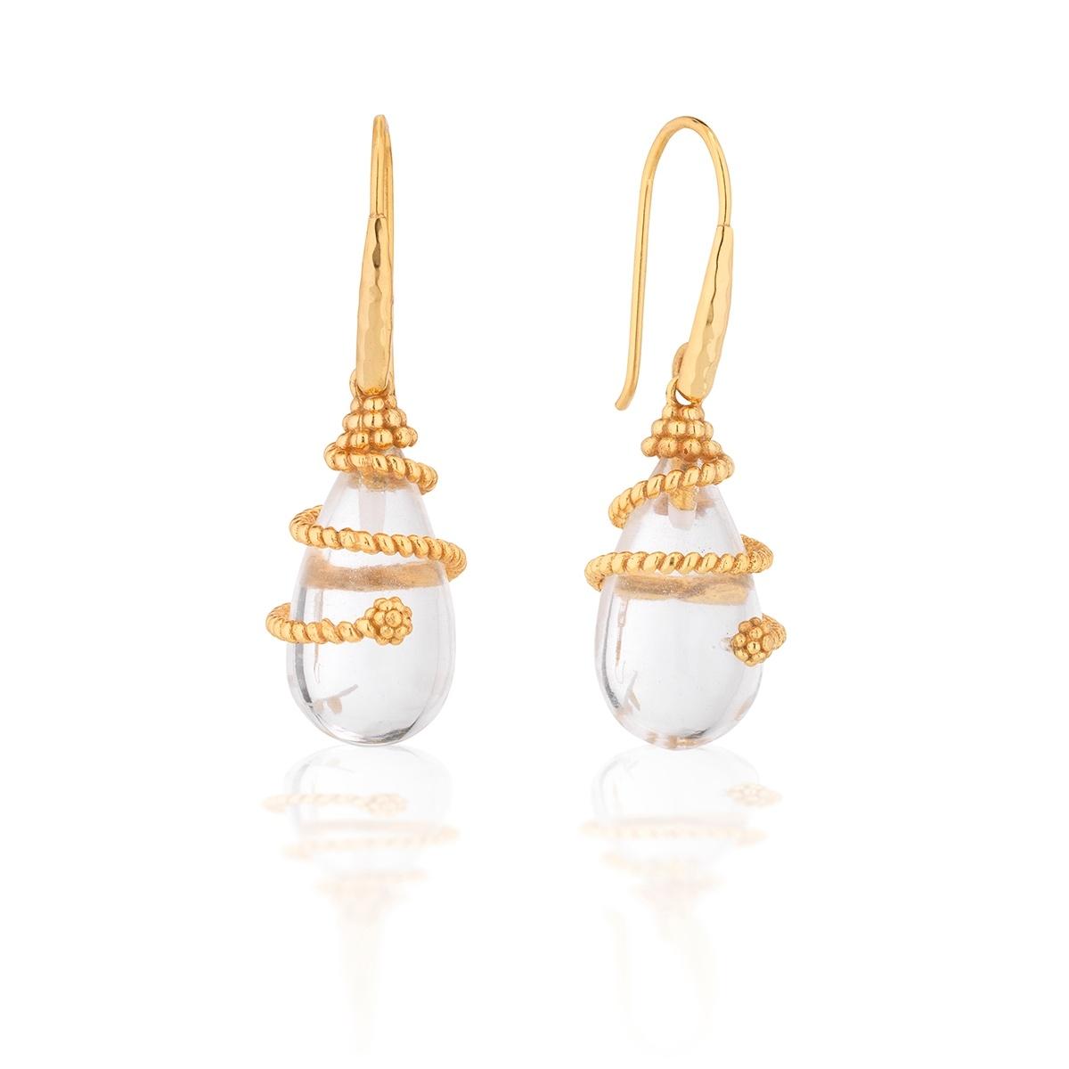 Drop Earrings - Clear Quartz