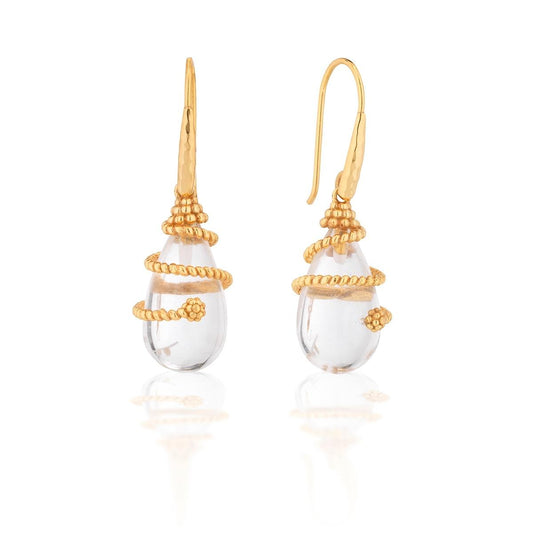 Drop Earrings - Clear Quartz