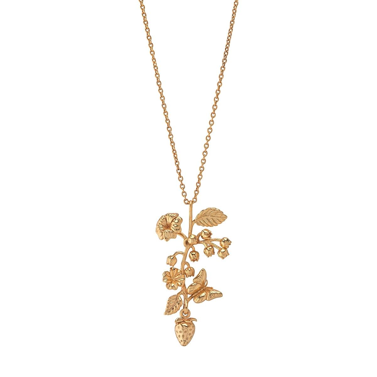 Bouquet Charm Necklace, 16"+2" - Gold