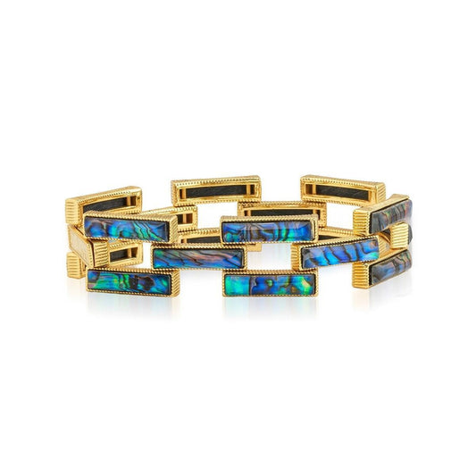 Link Bracelet, 7.5" - Abalone