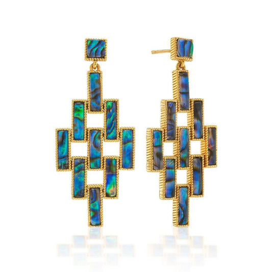 Post Drop Earrings - Abalone