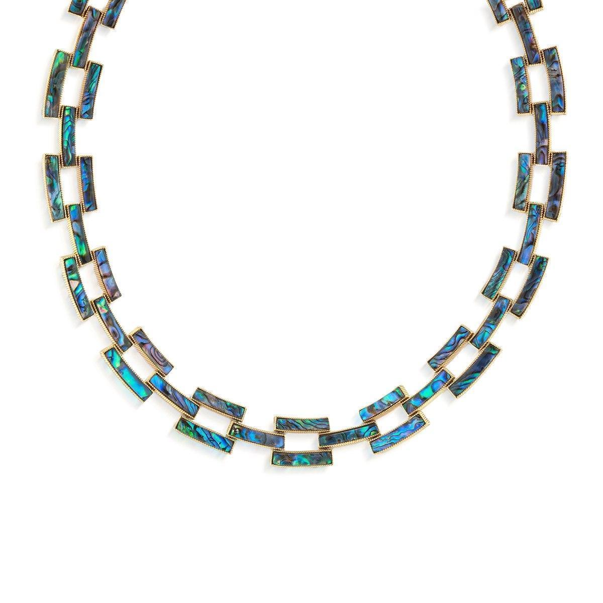 Link Necklace, 17" - Abalone