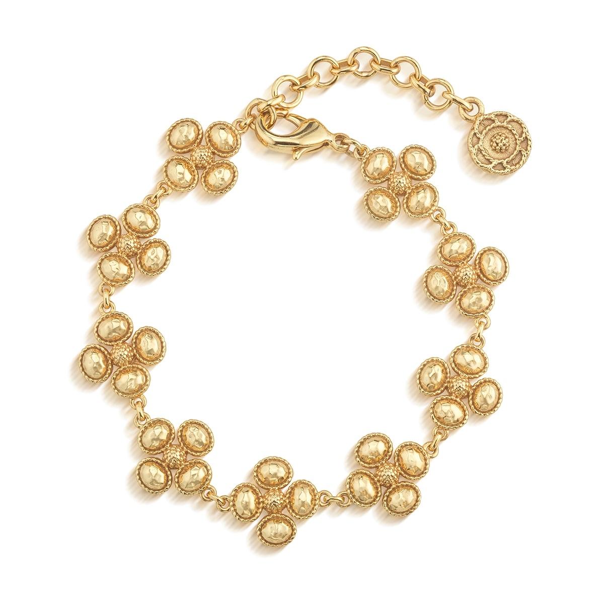 Linear Bracelet, 7"+2" - Gold