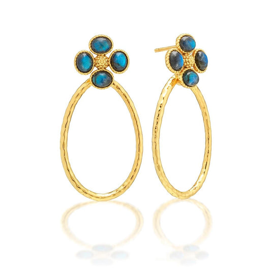 Teardrop  Earrings - Blue Labradorite