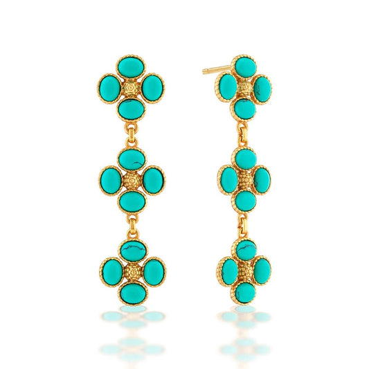 Linear Earrings - Turquoise