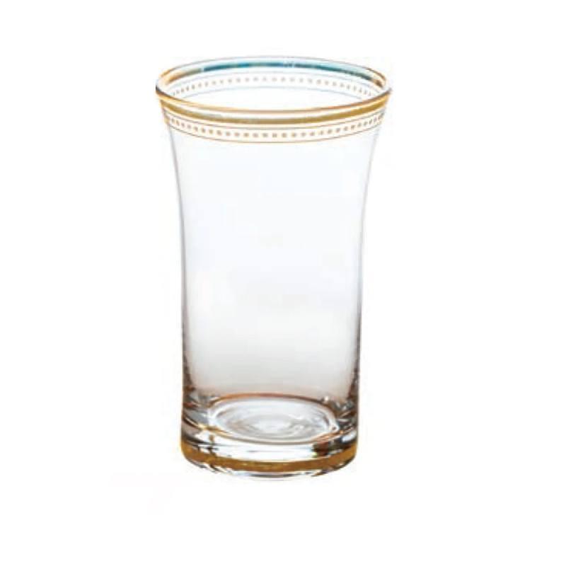Clear Glass with Gold Trim