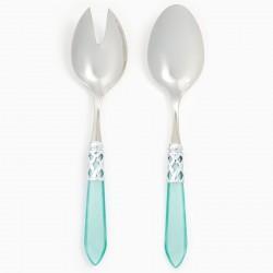 Brilliant Aqua Salad Server Set