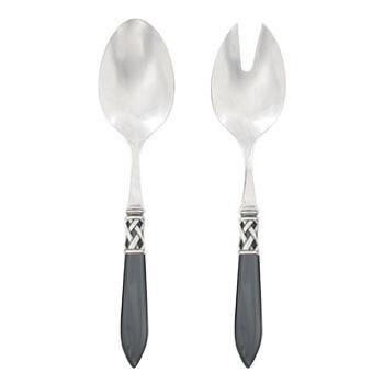 Aladdin Antique Charcoal Salad Server Set