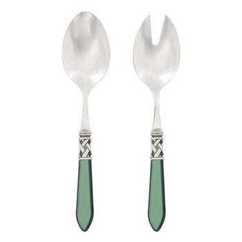Aladdin Antique Green Salad Server Set