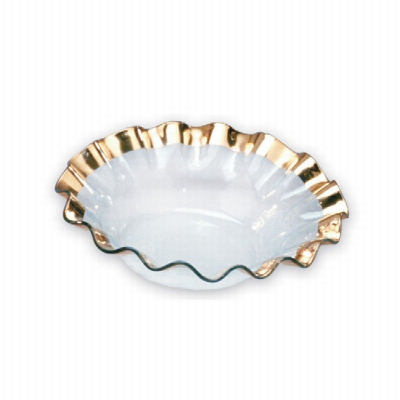 Ruffle Gold Large Bowl-13"