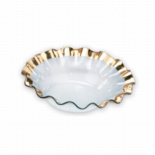 Ruffle Gold Large Bowl-13"