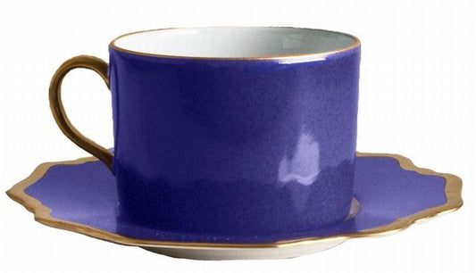 Anna''s Palette Cup & Saucer-Indigo Blue