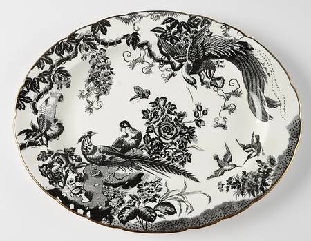 Black Aves Gold Medium Platter