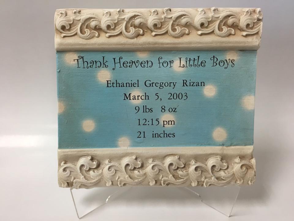 Birth Announcement-Blue Dots