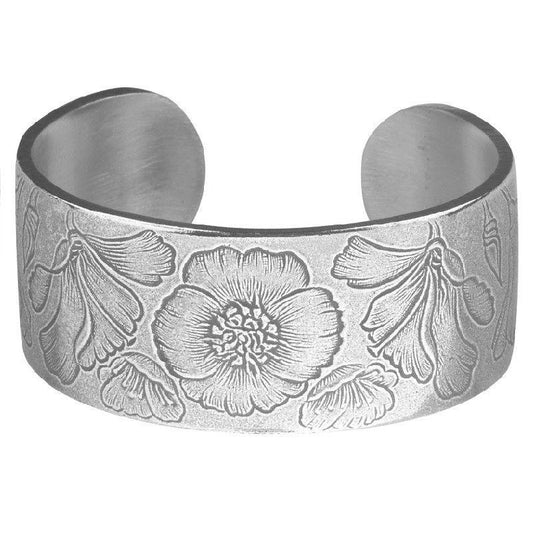 Pewter Flower Bracelet-August