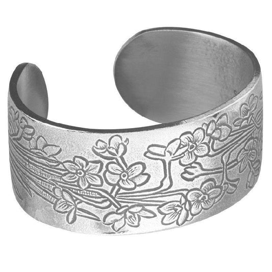 Pewter Flower Bracelet-December