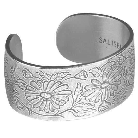 Pewter Flower Bracelet-September