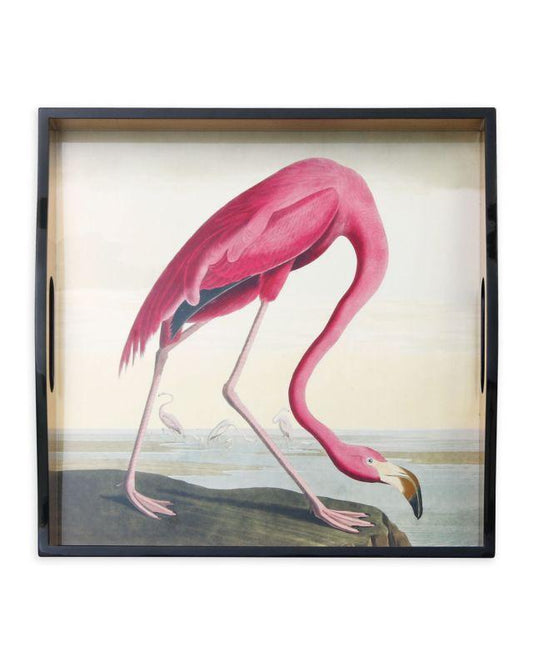 Flamingo Square Tray-Audubon