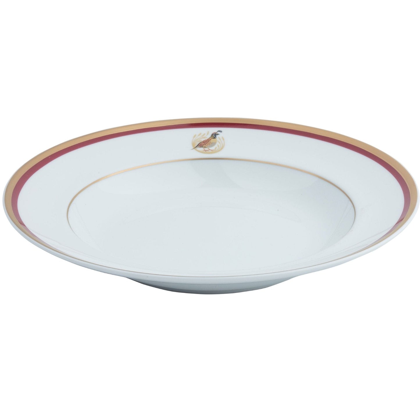 Soup Plate Gold and Red Band
