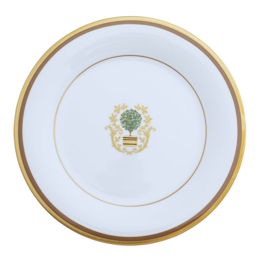 Motif Center Well Salad Gold and Brown Band