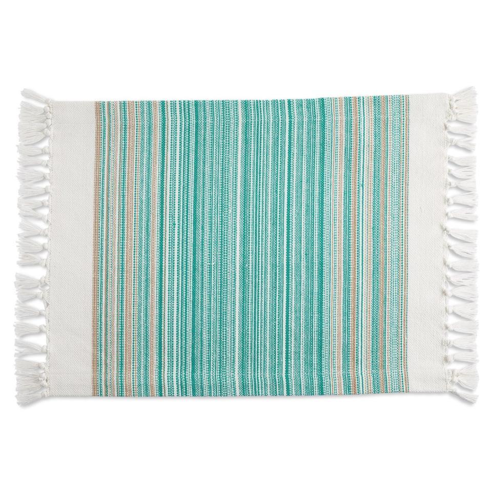 Placemat-Fringe Teal