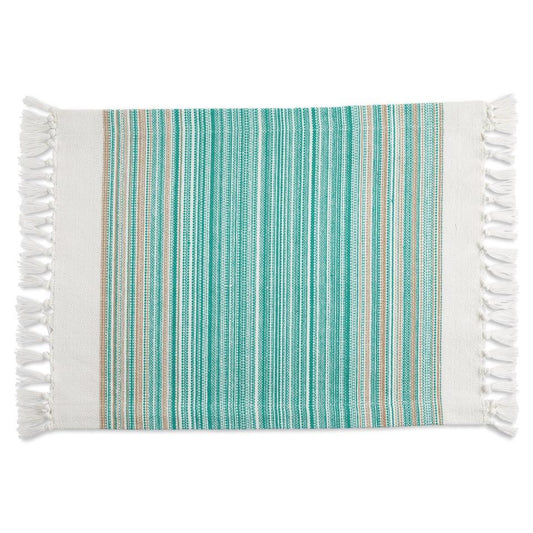 Placemat-Fringe Teal