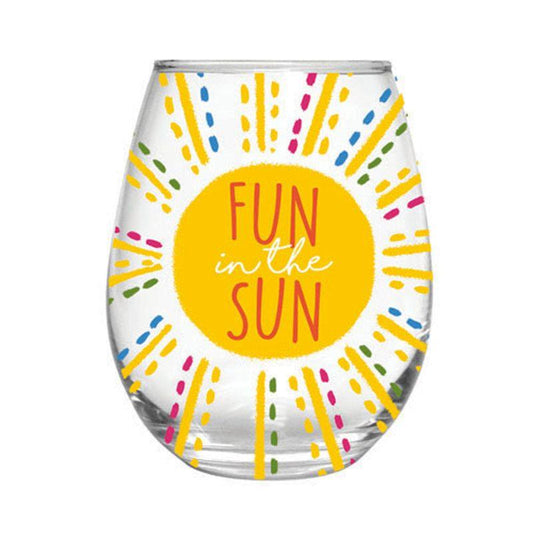 Stemless Wine Glass-Fun in the Sun